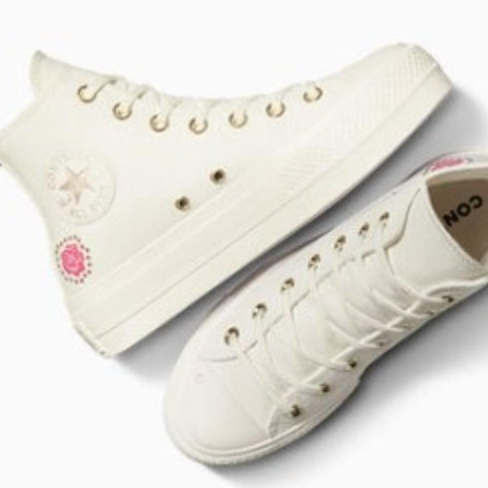 Chuck Taylor All Star Lift Gem Shine Iconic platform Chucks feminine 7.5